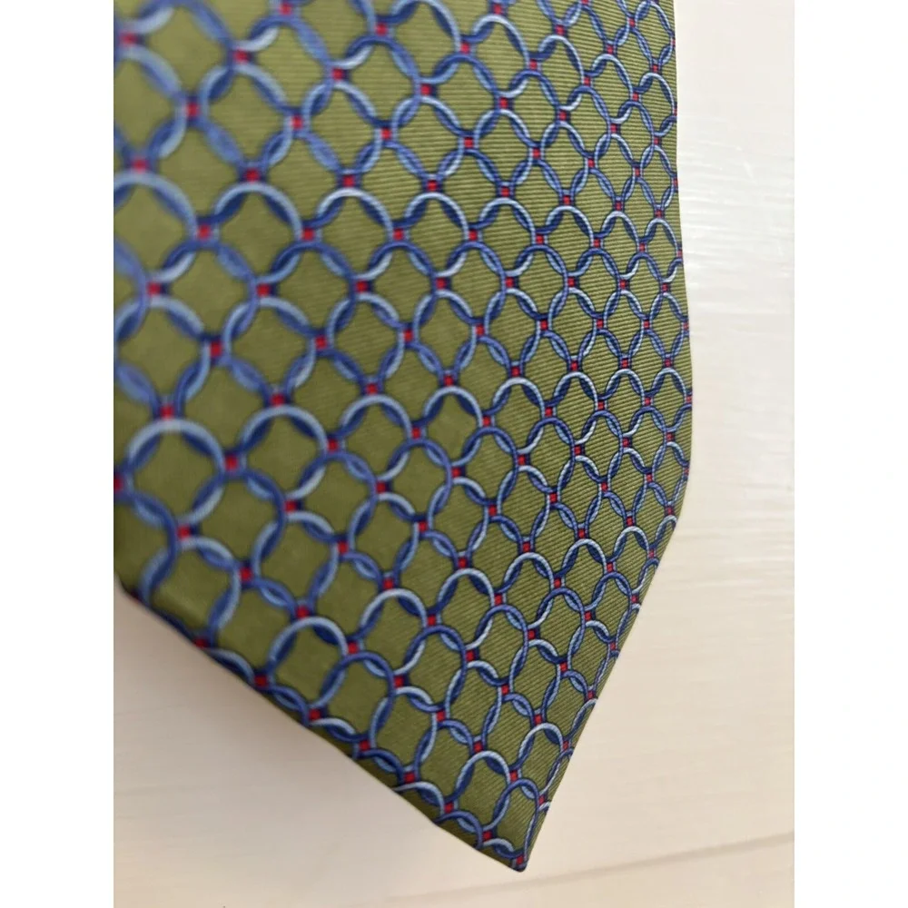 Brooks Brothers Makers Silk Green Link Tie 59